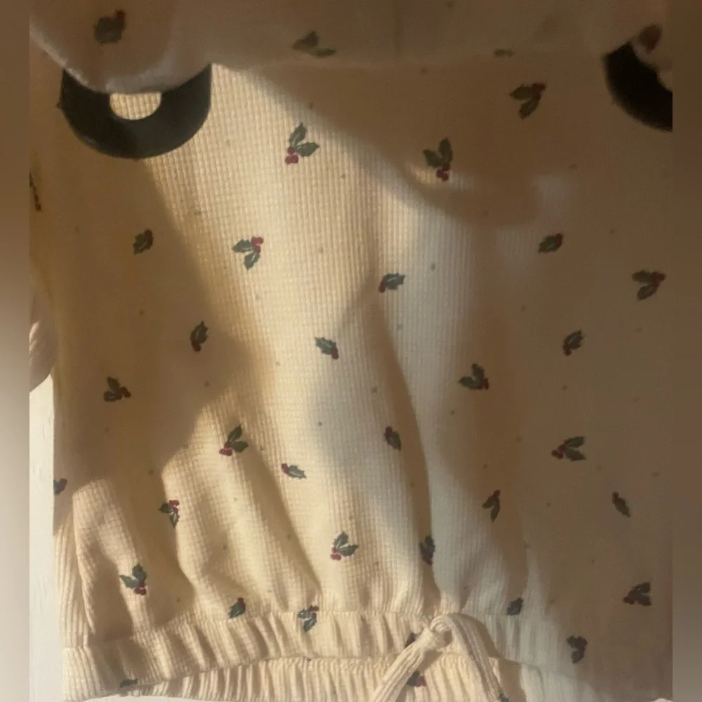 Carter’s Baby Girl 2PC Winter Holiday Holly Print Thermal Outfit‎ Set 18M! NWT!